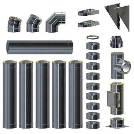 Edelstahlschornstein - doppelwandig.