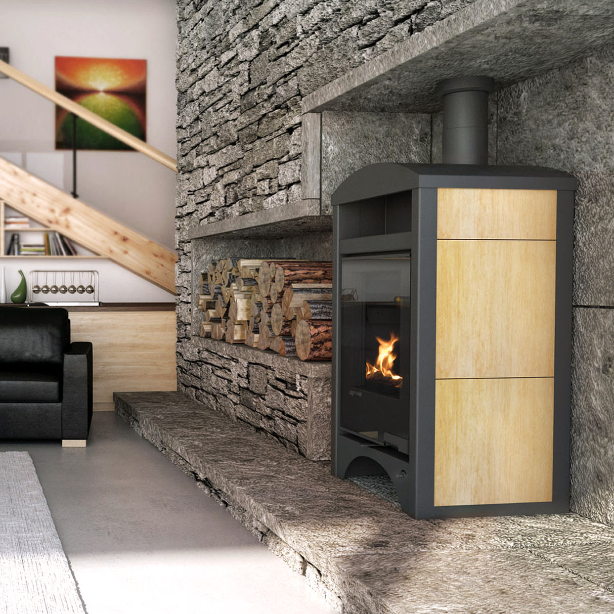 Aquaflam Vario Barma fireplace