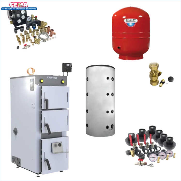 Heizungssystemkomponenten für Defro Firewood 15 kW plus Pufferspeicher ohne WT