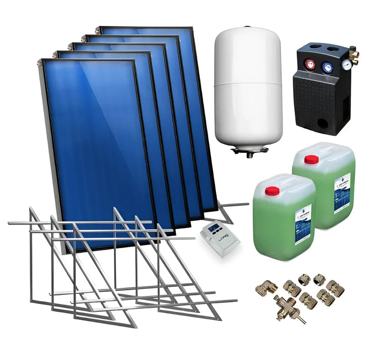 Solarpaket Flachkollektoren AMX 2.0 von Sunex 10,15 m² Flachdach - GEMA Shop