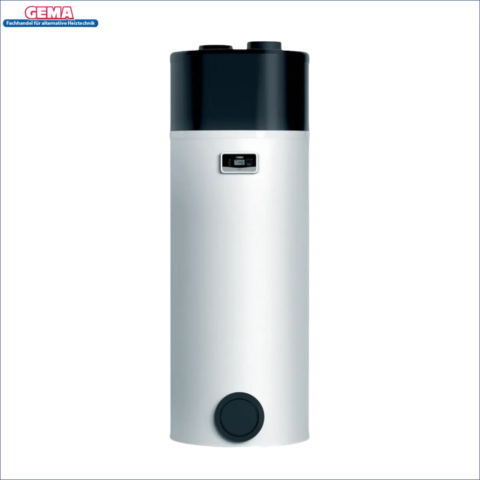 Cylindrischer Warmwasser-Wärmepumpe Vaillant aroSTOR mit digitaler Anzeige