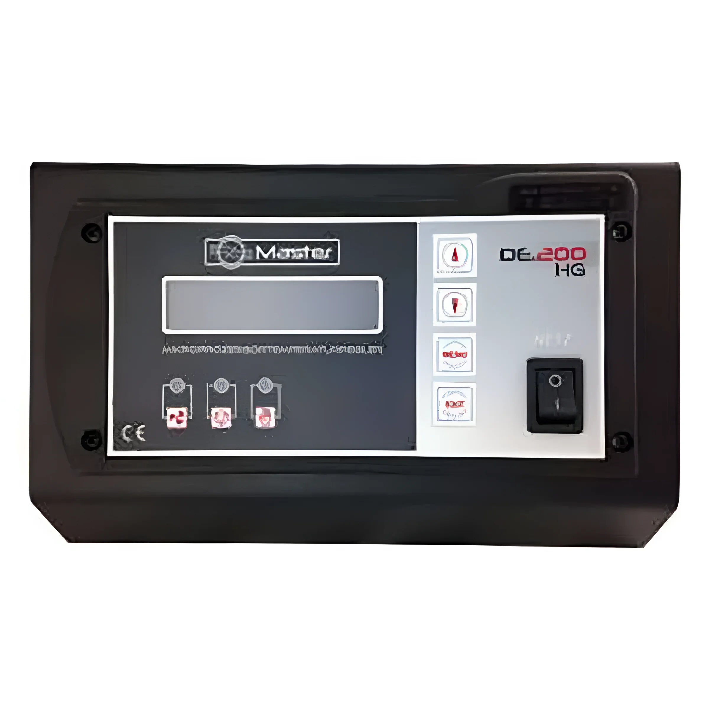 Black control panel with display and buttons for Temperaturregler Master DE.200 HG