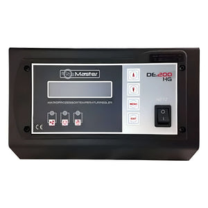 Black control panel with display and buttons for Temperaturregler Master DE.200 HG