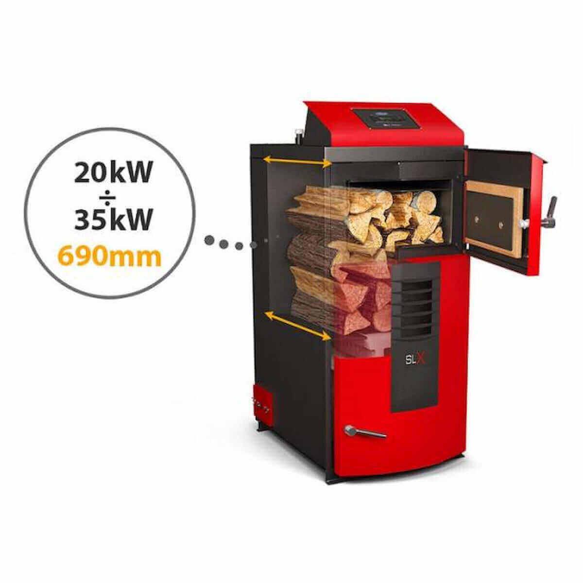 Attack SLX Kombikessel 35 kW - Holz und Pellet - Effizient & Vielseitig.