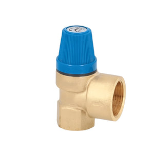 Blauer Druckminderer mit goldenem Messinganschluss für Wasserleitungen 🚰🔧