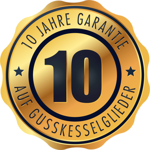 Goldgarantie-Siegel mit Sternen auf dem Holzvergaser IBC GK-7k-öko 36 kW
