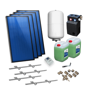 Solarpaket Flachkollektoren AMX2.51 10.12 m² für Schrägdach.