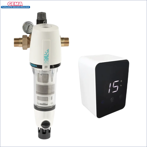 Wasserfilter mit digitaler Anzeige für Aqmos Hauswasserfilter Rückspülautomatik