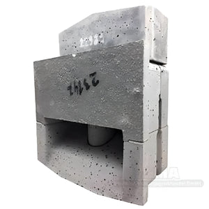 Graue Schamottsteine für Viadrus U32, komplettes Set, hochwertige U32 Schamottsteine