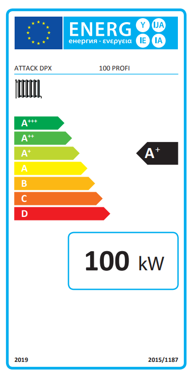 Caldera de gasificación de leña Attack DPX 100 Profi 100 kW para leña en troncos