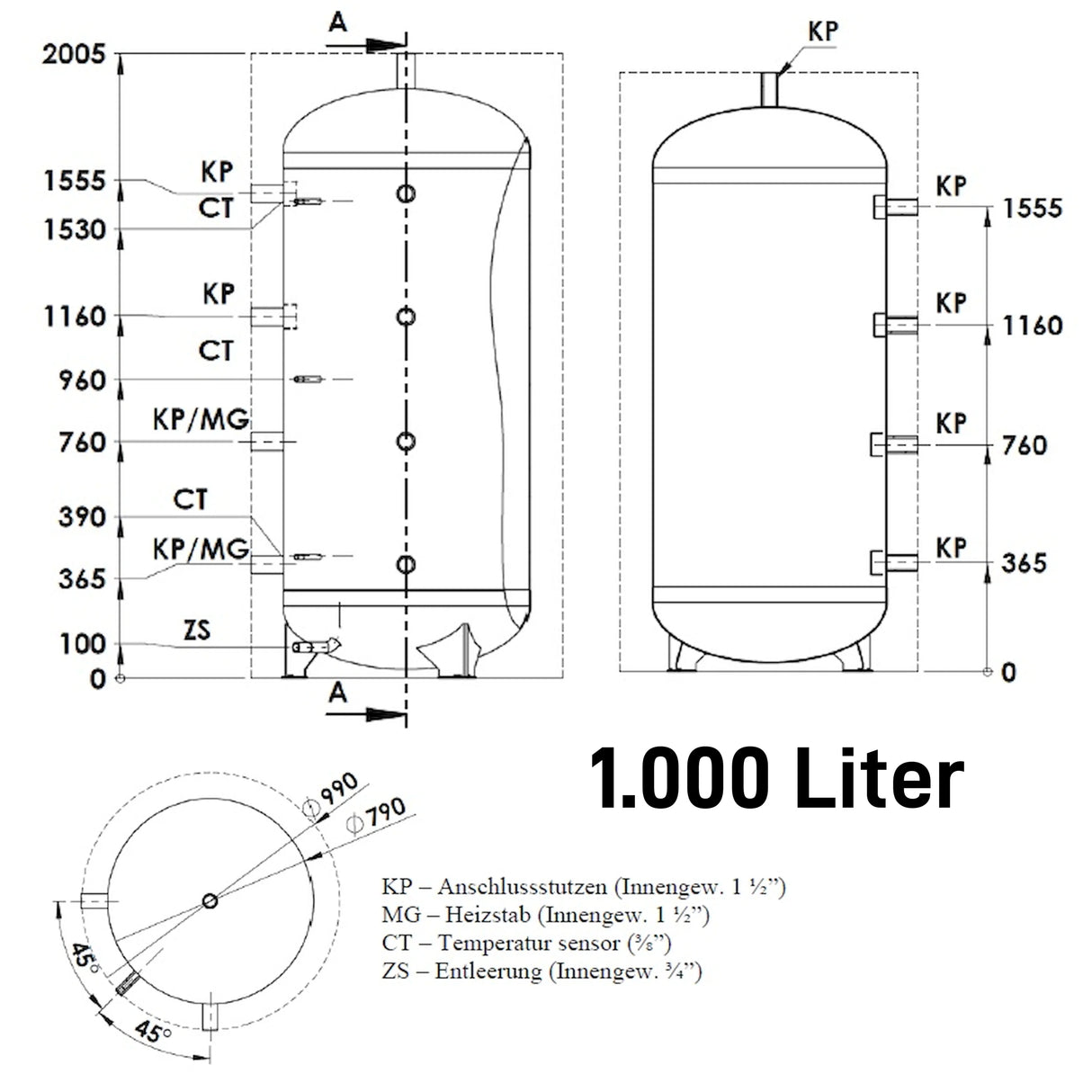 Mémoire de tampon d'eau chauffant