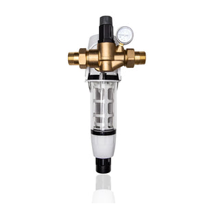 Aqmos Hauswasserfilter mit Rückspülfilter - Automatik, Druckminderer und Manometer - GEMA Shop