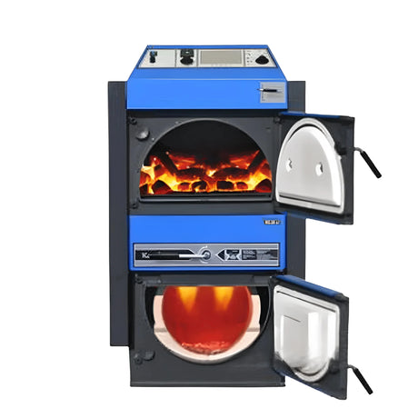 ATMOS KC 25 S Kohlevergaser 26 kW – Festbrennstoffkessel für Braunkohle - GEMA Shop