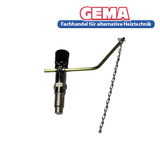 Regulus Feuerzugregler für Festbrennstoffkessel.