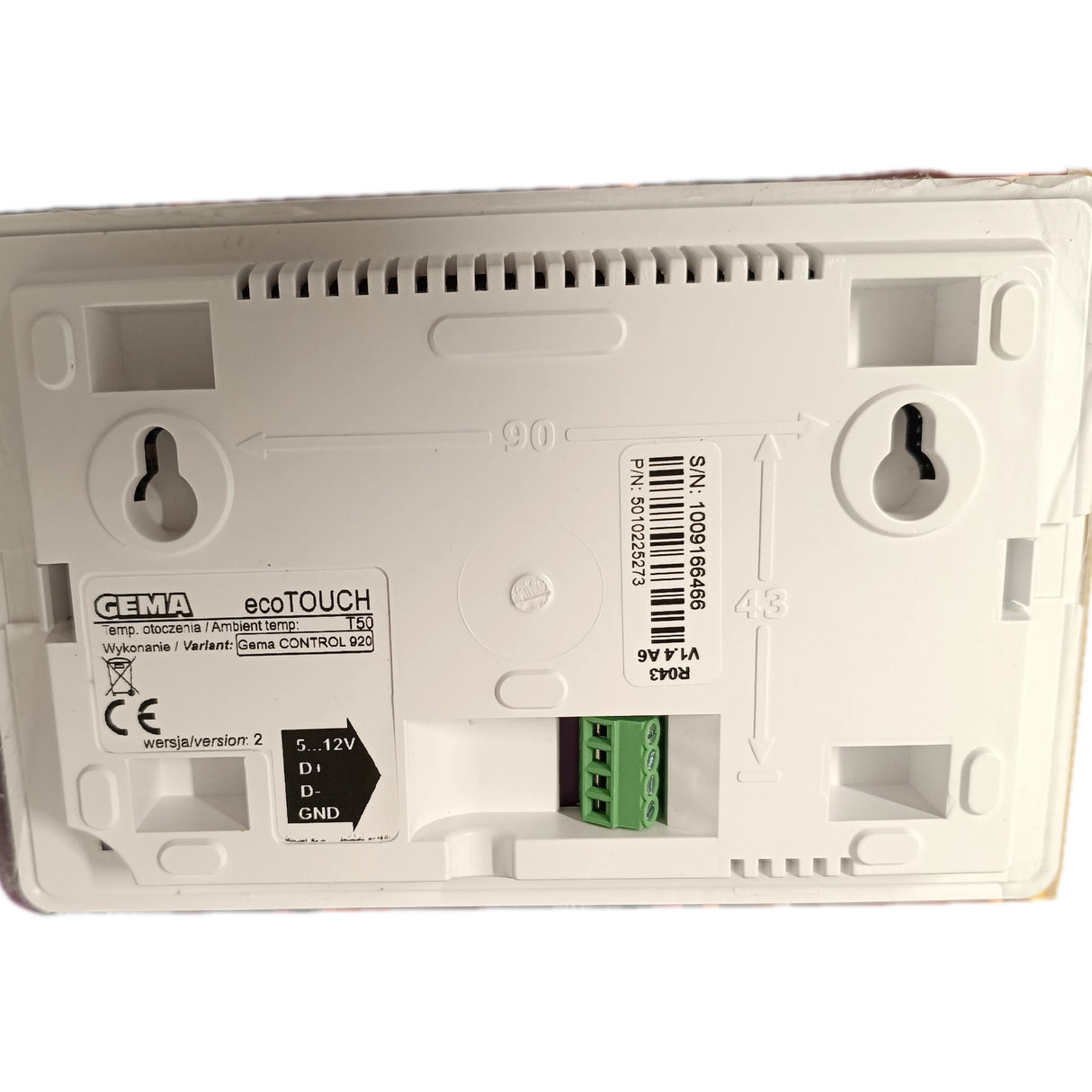 Plum Ecotouch Room Termostat Extensie GC920 pentru controlul încălzirii