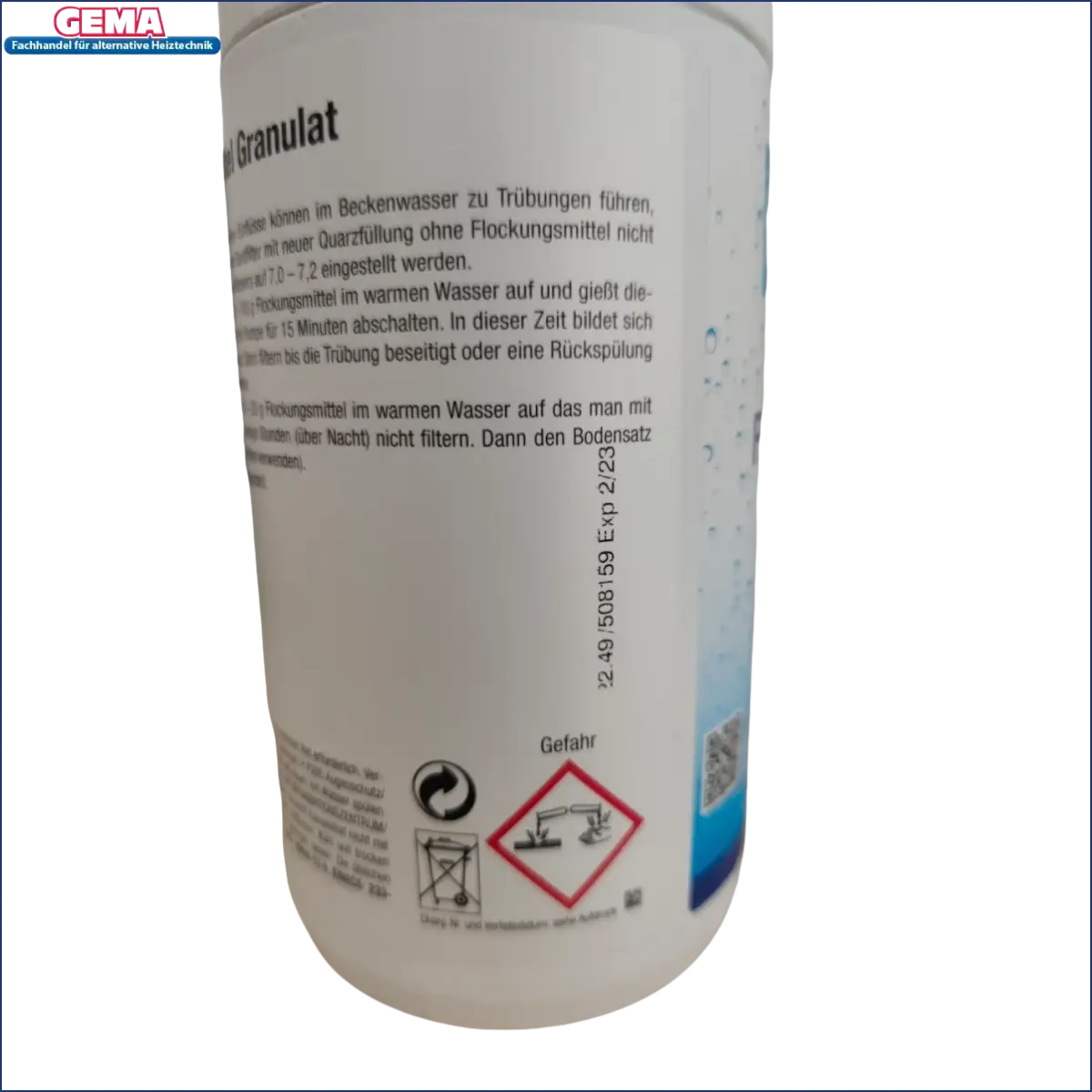Poolreinigungsprodukt Flachungsmittel flüssig Pool im Behälter, effektive Wasserklärung