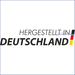 Pixelierte deutsche Flagge auf Produktbild eines hochwertigen Gussheizkessels mit Holzofen