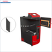 Rot- und schwarze Holzvergaserkessel mit offenem Tür für Holzvergaser Attack SLX Lambda Touch 25 kW