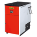 Holzvergaser ROJEK PK BIO 60 kW in Rot und Weiß für effiziente Wärme🛠️ aus Holz🔥 und feste Brennstoffe🌳.
