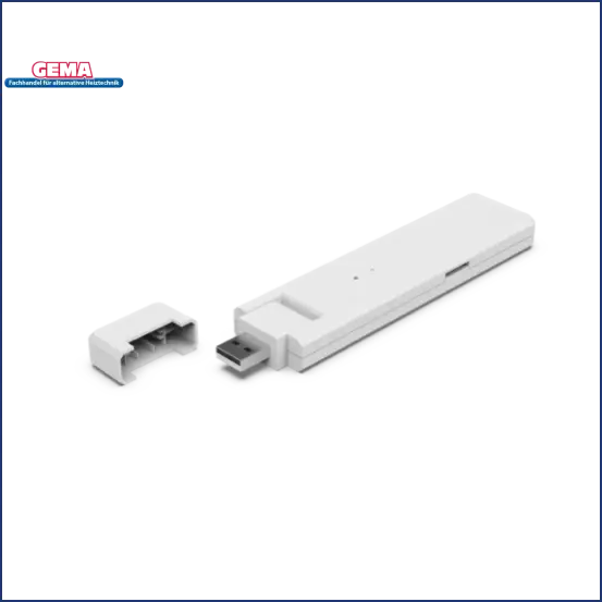 Weißer USB-Dongle mit Schutzkappe für Hoymiles DTU-WLite WLAN-Stick für HM Mikrowechselrichter