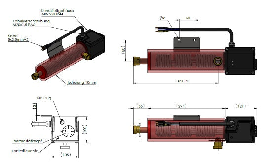 Durchlauferhitzer Zusatzheizung  6 und 9 KW GEMA Trinkwasser Heizmodul PV