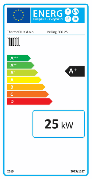 ThermoFlux Pelling ECO 25 kW Pelletkessel mit 75 kg Pelletbehälter - GEMA Shop