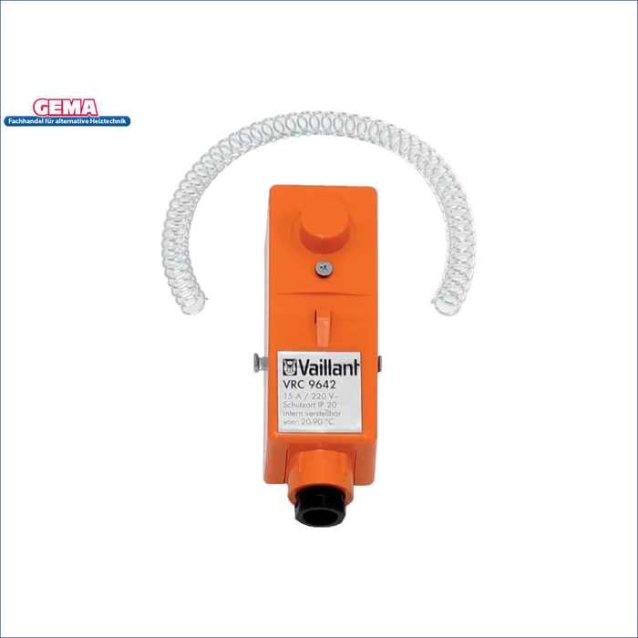 Vaillant VRC 9642 thermostat, orange ⚙️, featuring advanced technology for efficient heating control.