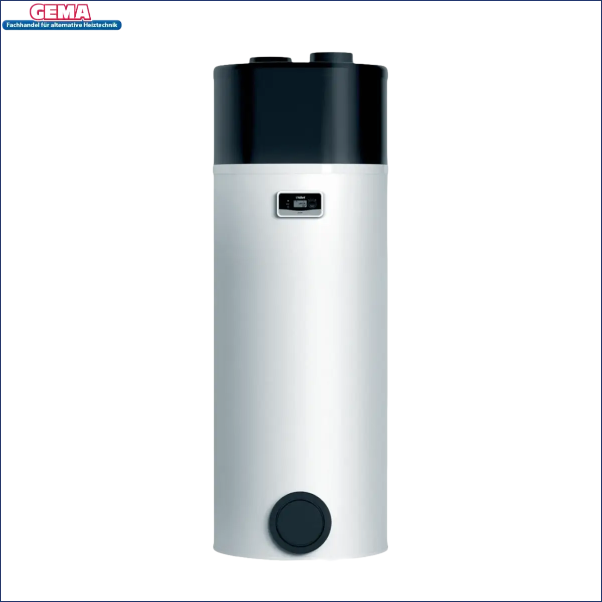 Cylindrischer Warmwasser-Wärmepumpe Vaillant aroSTOR mit digitaler Anzeige