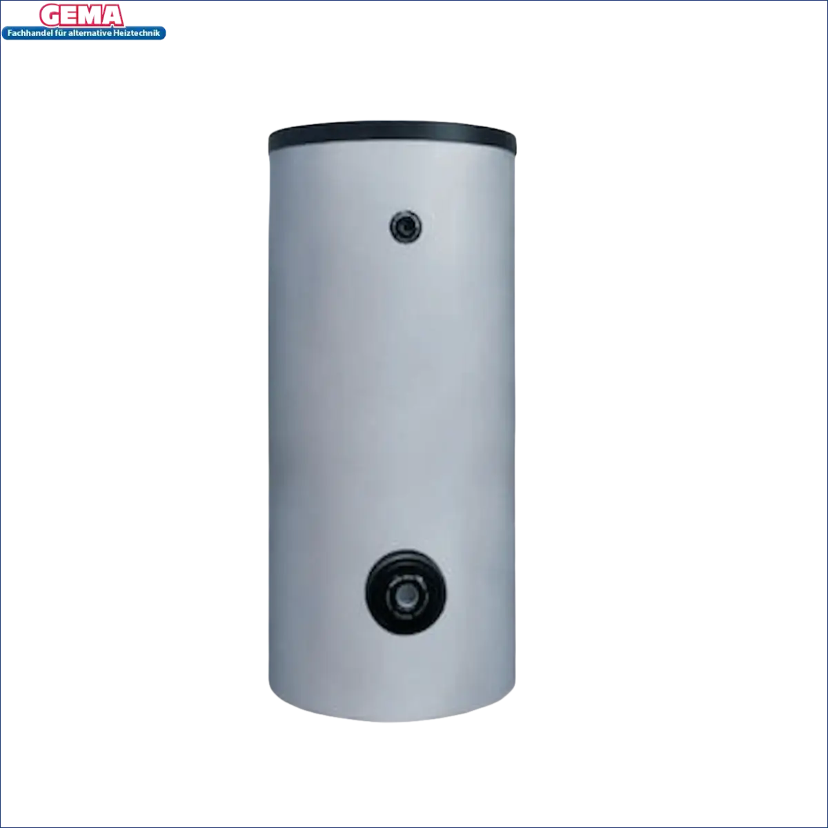 Cylindrischer Warmwasserspeicher Sunex Fish S15 mit schwarzen Akzenten und 1 WT