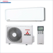 Weiße Mitsubishi Monosplit-Klimaanlage mit Fernbedienung, effiziente Raumkühlung